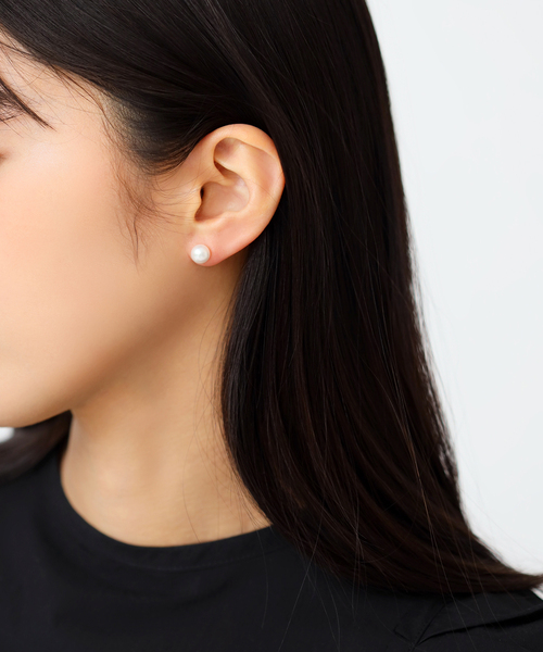 Lilas（リラ）の「アコヤパール8mmピアス K10（両耳）（ピアス（両耳用）・レディース・ホワイト・FREE）」の6枚目の写真