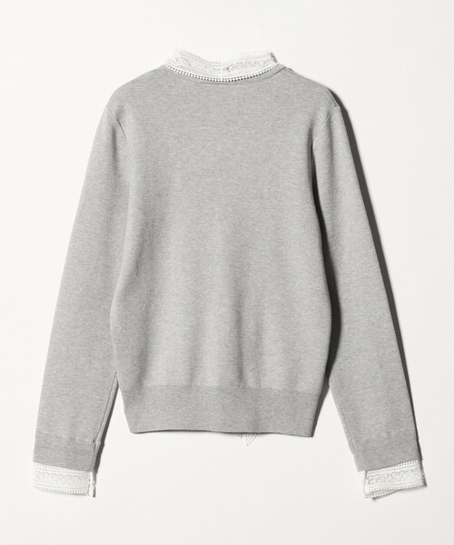 UNITED ARROWS（ユナイテッドアローズ）の「4WAY ボウタイレース ニット（ニット/セーター・レディース・ブラック/オフホワイト/ライトグレー・FREE）」の4枚目の写真