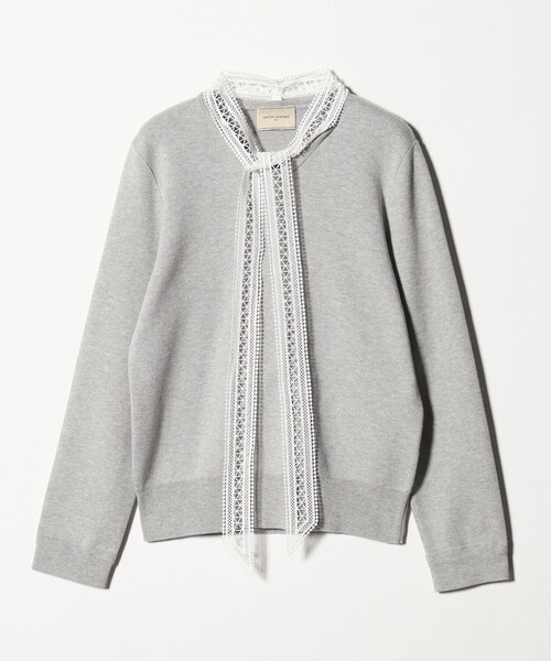 UNITED ARROWS（ユナイテッドアローズ）の「4WAY ボウタイレース ニット（ニット/セーター・レディース・ブラック/オフホワイト/ライトグレー・FREE）」の12枚目の写真
