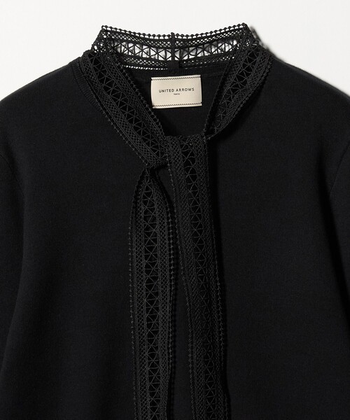UNITED ARROWS（ユナイテッドアローズ）の「4WAY ボウタイレース ニット（ニット/セーター・レディース・ブラック/オフホワイト/ライトグレー・FREE）」の19枚目の写真