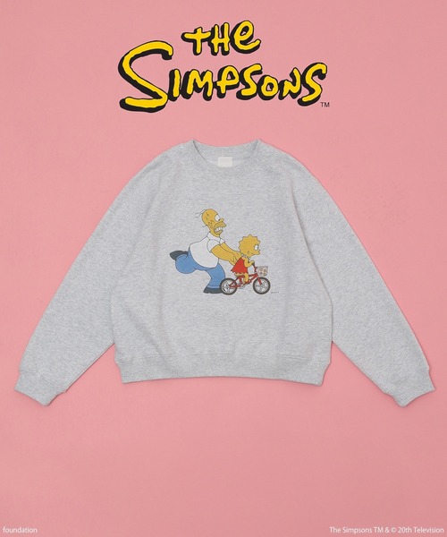 The Simpsons（ザ・シンプソンズ）の「(THE SIMPSONS)CROPPED SWEAT（スウェット・レディース・ブラック/グレー/オレンジ・ONE SIZE）」の2枚目の写真