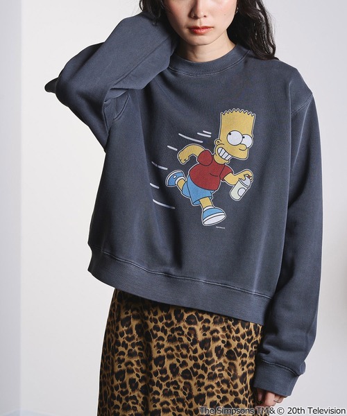 The Simpsons（ザ・シンプソンズ）の「(THE SIMPSONS)CROPPED SWEAT（スウェット・レディース・ブラック/グレー/オレンジ・ONE SIZE）」の10枚目の写真