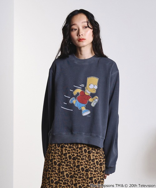 The Simpsons（ザ・シンプソンズ）の「(THE SIMPSONS)CROPPED SWEAT（スウェット・レディース・ブラック/グレー/オレンジ・ONE SIZE）」の11枚目の写真