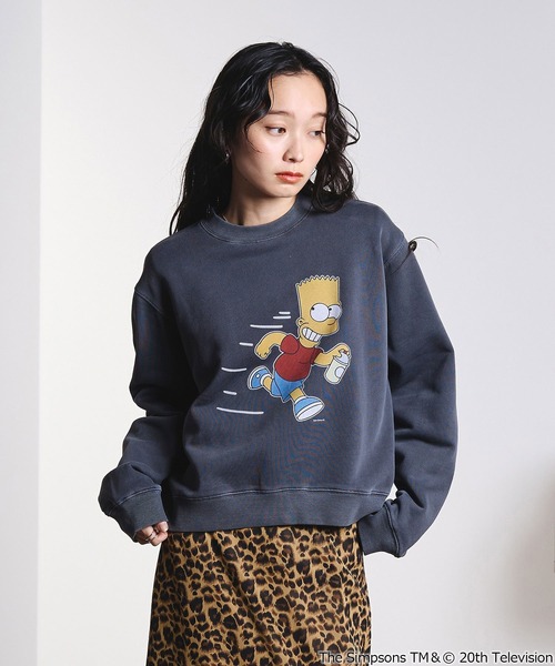 The Simpsons（ザ・シンプソンズ）の「(THE SIMPSONS)CROPPED SWEAT（スウェット・レディース・ブラック/グレー/オレンジ・ONE SIZE）」の12枚目の写真