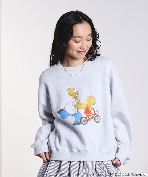 The Simpsons（ザ・シンプソンズ）の「(THE SIMPSONS)CROPPED SWEAT（スウェット・レディース・ブラック/グレー/オレンジ・ONE SIZE）」の19枚目の写真
