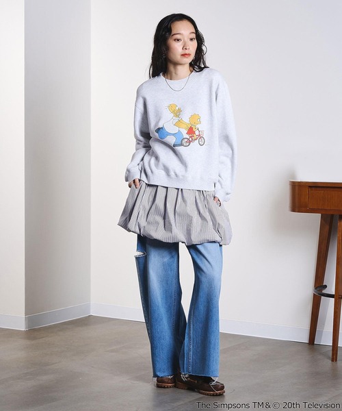 The Simpsons（ザ・シンプソンズ）の「(THE SIMPSONS)CROPPED SWEAT（スウェット・レディース・ブラック/グレー/オレンジ・ONE SIZE）」の22枚目の写真