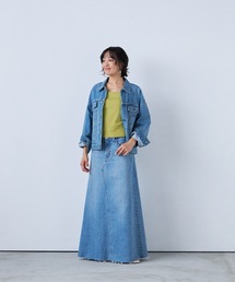 YANUK（ヤヌーク）の「フレアロングスカート（デニムスカート）」