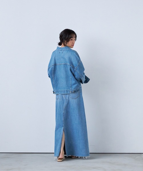 YANUK（ヤヌーク）の「フレアロングスカート（デニムスカート・レディース・ライトブルー・L/M/S）」の4枚目の写真