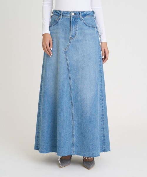 YANUK（ヤヌーク）の「フレアロングスカート（デニムスカート・レディース・ライトブルー・L/M/S）」の5枚目の写真