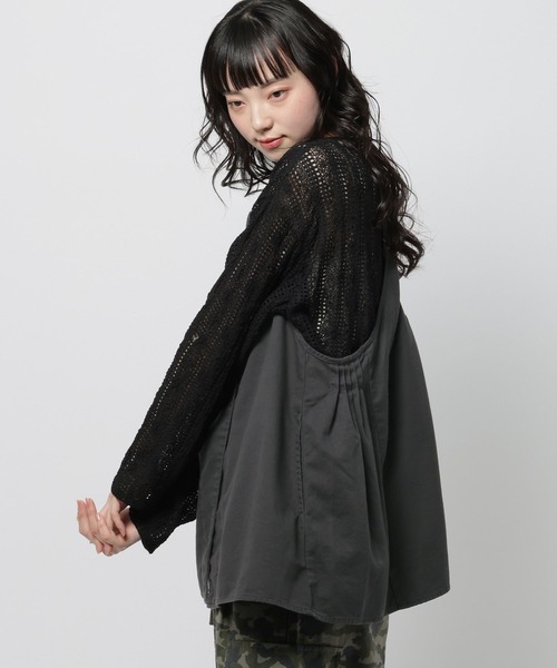 niko and...（ニコアンド）の「バッククロスタックベスト（ベスト・レディース・オリーブ/ブラック/ブラウン・FREE）」の12枚目の写真