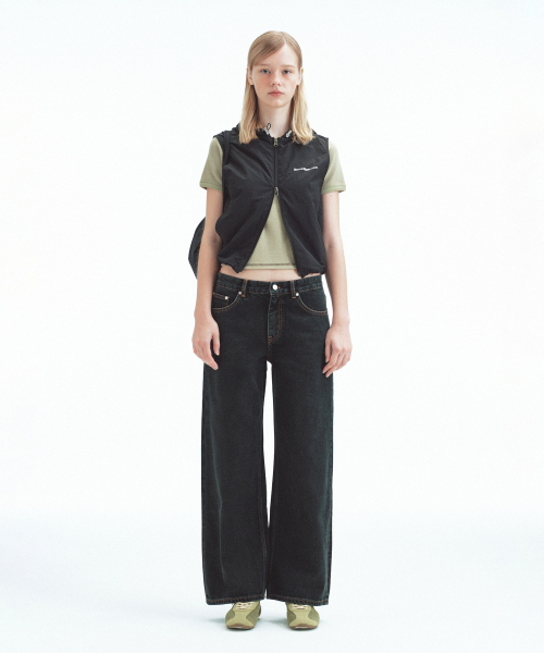 Rest&Recreation（レストアンドレクリエーション）の「NYLON HOOD VEST+GYM SACK SET - BLACK（ベスト・レディース・その他・SMALL/LARGE）」の2枚目の写真