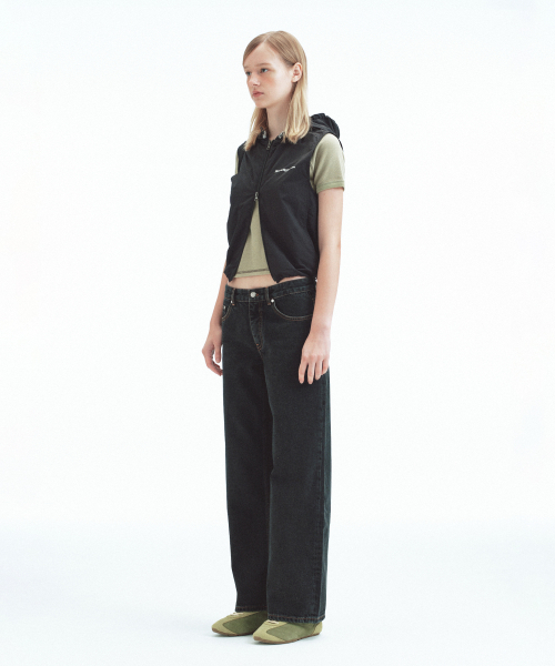 Rest&Recreation（レストアンドレクリエーション）の「NYLON HOOD VEST+GYM SACK SET - BLACK（ベスト・レディース・その他・SMALL/LARGE）」の3枚目の写真
