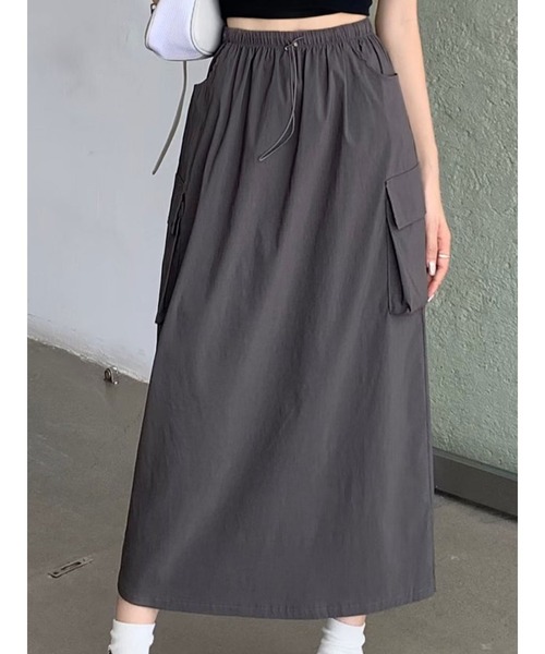 SallyLunn(サリーラン)の「ナイロンカーゴ ロングスカート(スカート・レディース・ブラック/グレー・LARGE/MEDIUM)」の18枚目の写真
