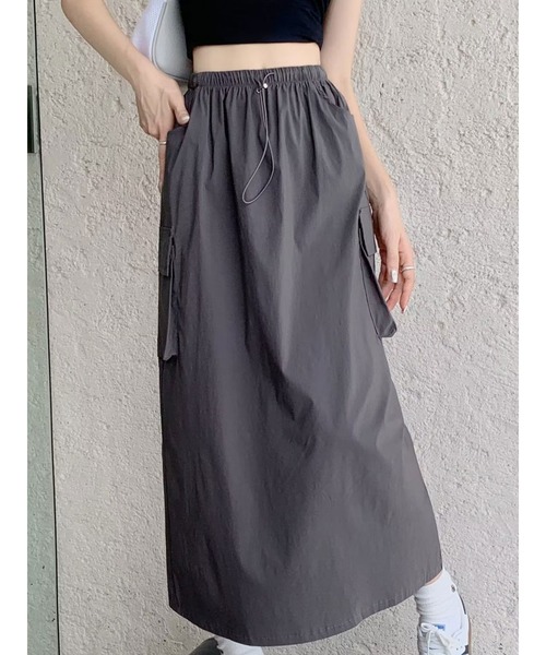 SallyLunn(サリーラン)の「ナイロンカーゴ ロングスカート(スカート・レディース・ブラック/グレー・LARGE/MEDIUM)」の21枚目の写真