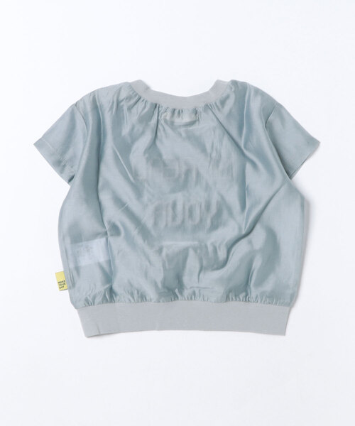 MAKE YOUR DAY(メイクユアデイ)の「ぽっこりロゴ刺繍シアー半袖Tシャツ■80~140cm(Tシャツ/カットソー・キッズ・グレー/ブラック・140/100/120/110/130/80/90)」の21枚目の写真