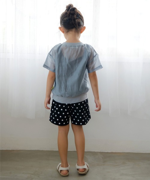 MAKE YOUR DAY(メイクユアデイ)の「ぽっこりロゴ刺繍シアー半袖Tシャツ■80~140cm(Tシャツ/カットソー・キッズ・グレー/ブラック・140/100/120/110/130/80/90)」の19枚目の写真