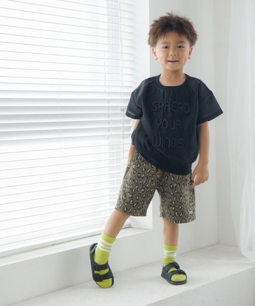 MAKE YOUR DAY(メイクユアデイ)の「ぽっこりロゴ刺繍シアー半袖Tシャツ■80~140cm(Tシャツ/カットソー・キッズ・グレー/ブラック・140/100/120/110/130/80/90)」の11枚目の写真