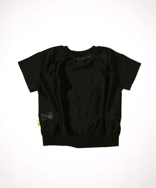 MAKE YOUR DAY(メイクユアデイ)の「ぽっこりロゴ刺繍シアー半袖Tシャツ■80~140cm(Tシャツ/カットソー・キッズ・グレー/ブラック・140/100/120/110/130/80/90)」の8枚目の写真