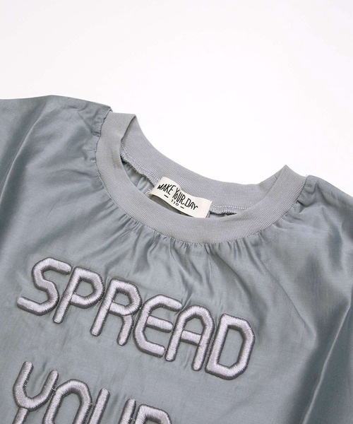 MAKE YOUR DAY(メイクユアデイ)の「ぽっこりロゴ刺繍シアー半袖Tシャツ■80~140cm(Tシャツ/カットソー・キッズ・グレー/ブラック・140/100/120/110/130/80/90)」の20枚目の写真