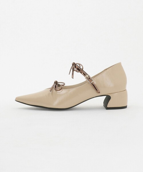 SY UNITED ARROWS（シーユナイテッドアローズ）の「＜SY＞ ポインテッド ダブル リボン パンプス40↑（パンプス・レディース・ベージュ/シルバー/ブラック・24cm/24.5cm/23cm/22cm/22.5cm/23.5cm/25cm）」の2枚目の写真