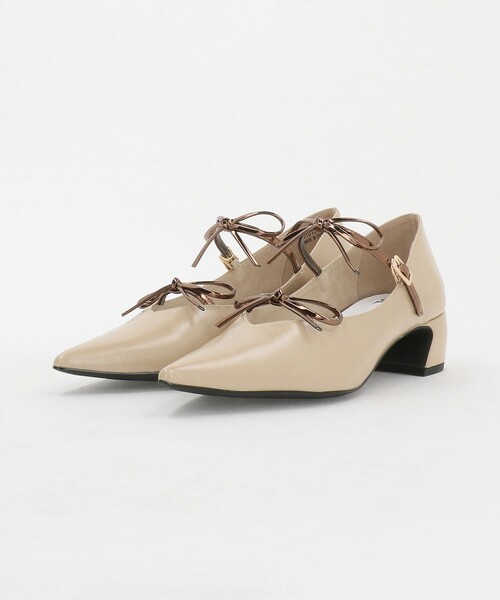 SY UNITED ARROWS（シーユナイテッドアローズ）の「＜SY＞ ポインテッド ダブル リボン パンプス40↑（パンプス・レディース・ベージュ/シルバー/ブラック・24cm/24.5cm/23cm/22cm/22.5cm/23.5cm/25cm）」の14枚目の写真