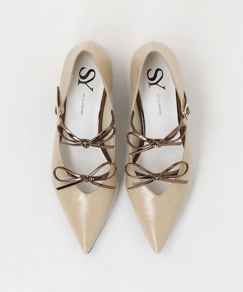 SY UNITED ARROWS（シーユナイテッドアローズ）の「＜SY＞ ポインテッド ダブル リボン パンプス40↑（パンプス・レディース・ベージュ/シルバー/ブラック・24cm/24.5cm/23cm/22cm/22.5cm/23.5cm/25cm）」の13枚目の写真