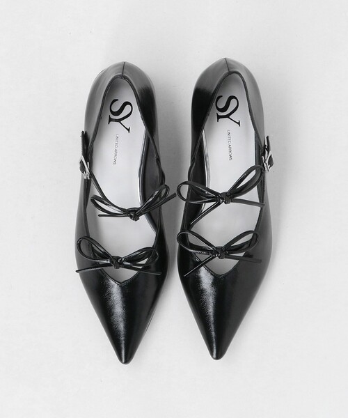 SY UNITED ARROWS（シーユナイテッドアローズ）の「＜SY＞ ポインテッド ダブル リボン パンプス40↑（パンプス・レディース・ベージュ/シルバー/ブラック・24cm/24.5cm/23cm/22cm/22.5cm/23.5cm/25cm）」の20枚目の写真