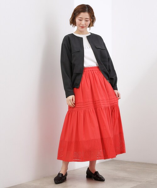 grove(グローブ)の「【貴島明日香さん着用・洗える】麻調ノーカラーブルゾン(ブルゾン・レディース・オリーブ/スミクロ/ナチュラル・02/03/01/04/05)」の7枚目の写真