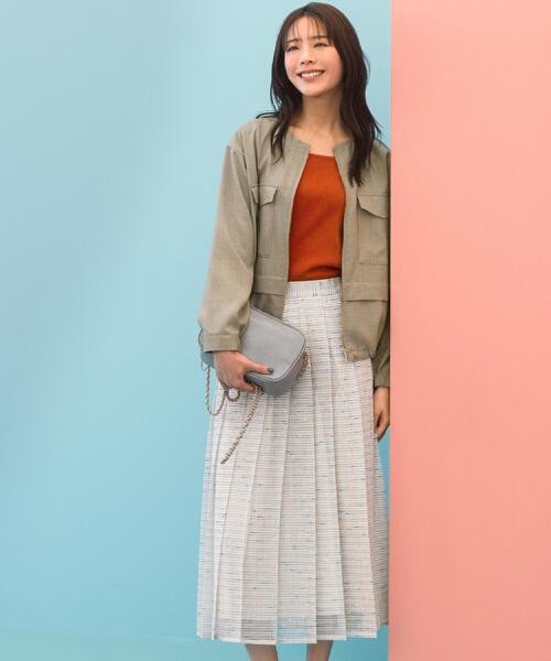 grove(グローブ)の「【貴島明日香さん着用・洗える】麻調ノーカラーブルゾン(ブルゾン・レディース・オリーブ/スミクロ/ナチュラル・02/03/01/04/05)」の10枚目の写真