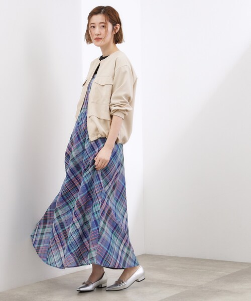 grove(グローブ)の「【貴島明日香さん着用・洗える】麻調ノーカラーブルゾン(ブルゾン・レディース・オリーブ/スミクロ/ナチュラル・02/03/01/04/05)」の17枚目の写真