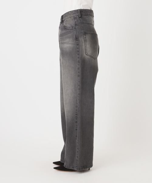 AP STUDIO(エーピーストゥディオ)の「デニムアシンメトリ―パンツ(デニムパンツ・レディース・チャコールグレー・36/40/38)」の15枚目の写真