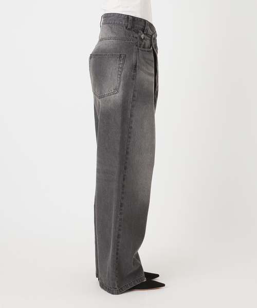 AP STUDIO(エーピーストゥディオ)の「デニムアシンメトリ―パンツ(デニムパンツ・レディース・チャコールグレー・36/40/38)」の17枚目の写真