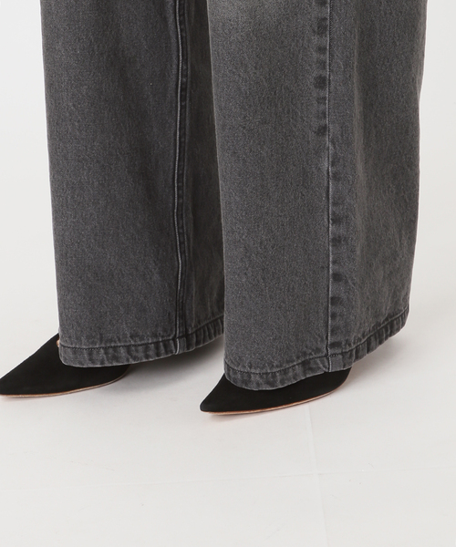 AP STUDIO(エーピーストゥディオ)の「デニムアシンメトリ―パンツ(デニムパンツ・レディース・チャコールグレー・36/40/38)」の21枚目の写真