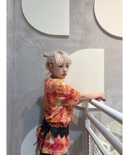 Desigual(デシグアル)の「フローラル プリント Tシャツ / ボタニカル(Tシャツ/カットソー・メンズ・レッド・S/M/L/XL)」の1枚目の写真