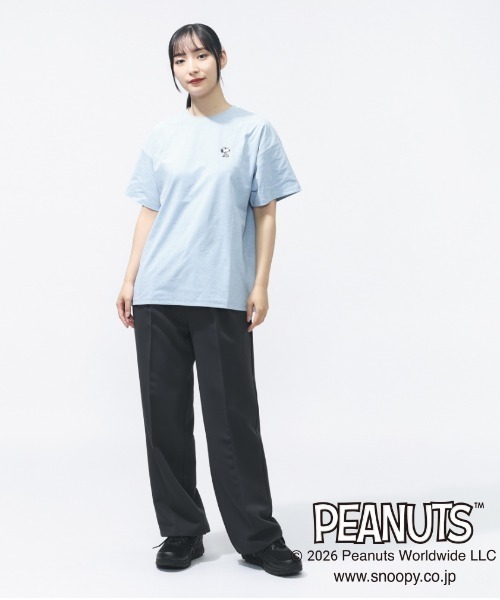 PEANUTS（ピーナッツ）の「ピーナッツ  UVカットドライグラフィックTシャツ パラソル（Tシャツ/カットソー・レディース・サックスブルー/ホワイト・S/M/XL/L）」の7枚目の写真