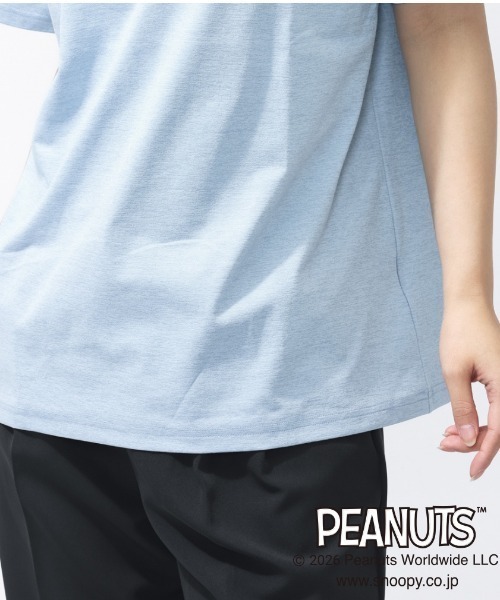 PEANUTS（ピーナッツ）の「ピーナッツ  UVカットドライグラフィックTシャツ パラソル（Tシャツ/カットソー・レディース・サックスブルー/ホワイト・S/M/XL/L）」の5枚目の写真