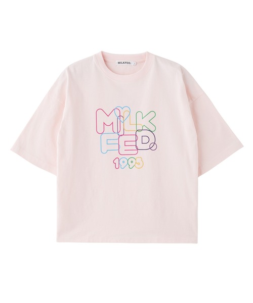 MILKFED.(ミルクフェド)の「MILKFED. NEON LOGO WIDE S/S TEE(Tシャツ/カットソー・レディース・ブラック/ライトピンク/ホワイト・M/L)」の22枚目の写真