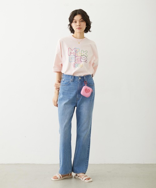 MILKFED.(ミルクフェド)の「MILKFED. NEON LOGO WIDE S/S TEE(Tシャツ/カットソー・レディース・ブラック/ライトピンク/ホワイト・M/L)」の10枚目の写真