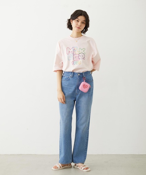 MILKFED.(ミルクフェド)の「MILKFED. NEON LOGO WIDE S/S TEE(Tシャツ/カットソー・レディース・ブラック/ライトピンク/ホワイト・M/L)」の11枚目の写真