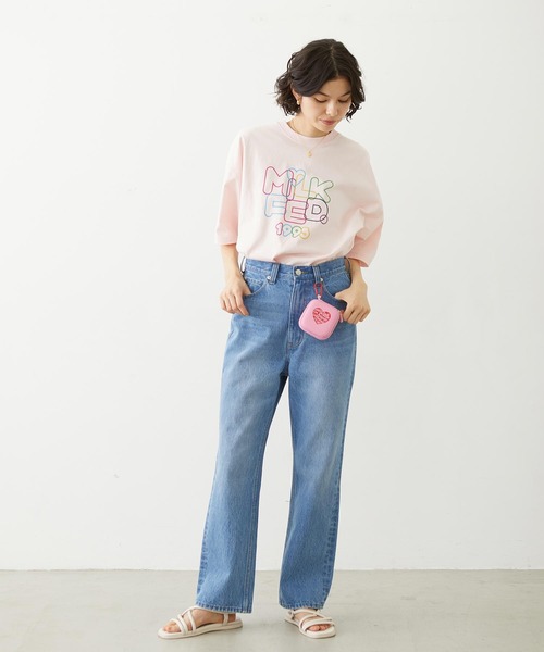 MILKFED.(ミルクフェド)の「MILKFED. NEON LOGO WIDE S/S TEE(Tシャツ/カットソー・レディース・ブラック/ライトピンク/ホワイト・M/L)」の12枚目の写真