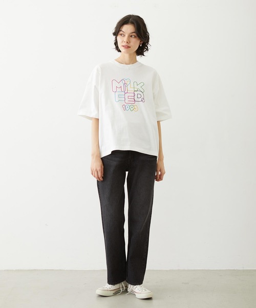 MILKFED.(ミルクフェド)の「MILKFED. NEON LOGO WIDE S/S TEE(Tシャツ/カットソー・レディース・ブラック/ライトピンク/ホワイト・M/L)」の17枚目の写真