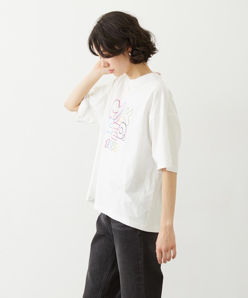 MILKFED.(ミルクフェド)の「MILKFED. NEON LOGO WIDE S/S TEE(Tシャツ/カットソー・レディース・ブラック/ライトピンク/ホワイト・M/L)」の15枚目の写真