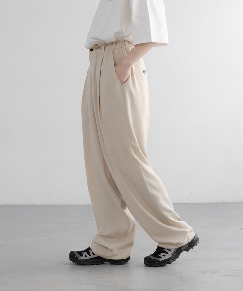 LOWRYS FARM(ローリーズファーム)の「SETUP可能【LFM(U)】バスケットタックカーブパンツ 638036(その他パンツ・メンズ・アイボリー/ブルー・LARGE/MEDIUM)」の19枚目の写真