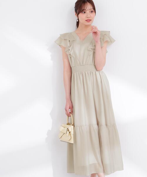 PROPORTION BODY DRESSING(プロポーションボディドレッシング)の「ラッフルスリーブワンピース / 1216140406(ワンピース・レディース・ネイビー/ピンク/グレー・SMALL/P/S/MEDIUM)」の2枚目の写真