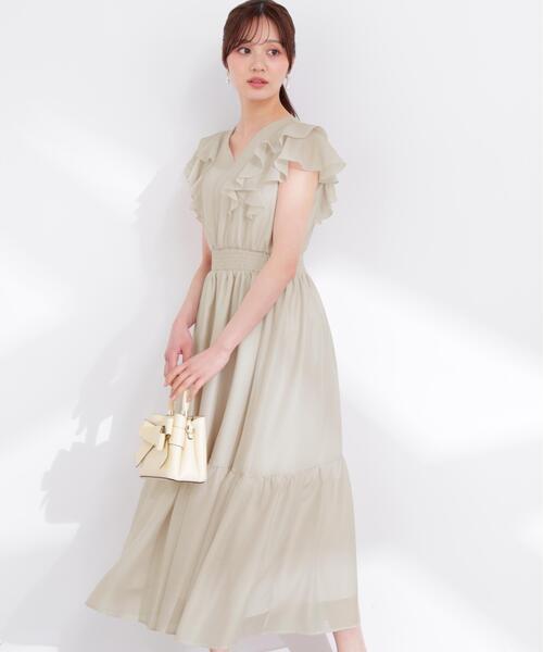 PROPORTION BODY DRESSING(プロポーションボディドレッシング)の「ラッフルスリーブワンピース / 1216140406(ワンピース・レディース・ネイビー/ピンク/グレー・SMALL/P/S/MEDIUM)」の4枚目の写真