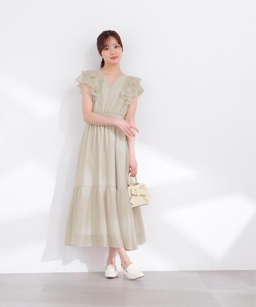 PROPORTION BODY DRESSING(プロポーションボディドレッシング)の「ラッフルスリーブワンピース / 1216140406(ワンピース・レディース・ネイビー/ピンク/グレー・SMALL/P/S/MEDIUM)」の5枚目の写真
