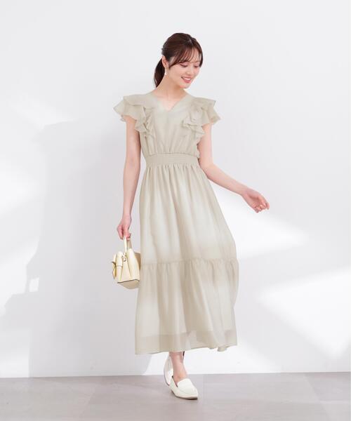 PROPORTION BODY DRESSING(プロポーションボディドレッシング)の「ラッフルスリーブワンピース / 1216140406(ワンピース・レディース・ネイビー/ピンク/グレー・SMALL/P/S/MEDIUM)」の9枚目の写真