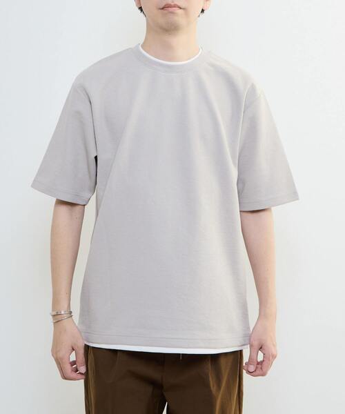 MASTER FRAME(マスターフレーム )の「【MASTER FRAME/マスターフレーム】Wフェイスカノコ フェイクレイヤードTシャツ(Tシャツ/カットソー・メンズ・グレー/ベージュ/ネイビー・3/4/2)」の14枚目の写真