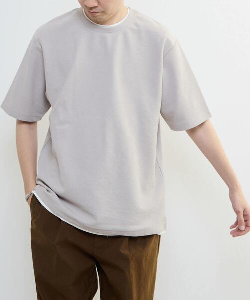 MASTER FRAME(マスターフレーム )の「【MASTER FRAME/マスターフレーム】Wフェイスカノコ フェイクレイヤードTシャツ(Tシャツ/カットソー・メンズ・グレー/ベージュ/ネイビー・3/4/2)」の6枚目の写真