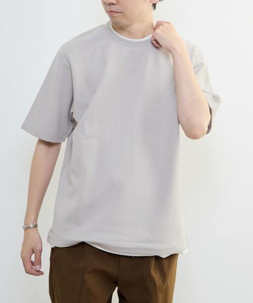 MASTER FRAME(マスターフレーム )の「【MASTER FRAME/マスターフレーム】Wフェイスカノコ フェイクレイヤードTシャツ(Tシャツ/カットソー・メンズ・グレー/ベージュ/ネイビー・3/4/2)」の7枚目の写真